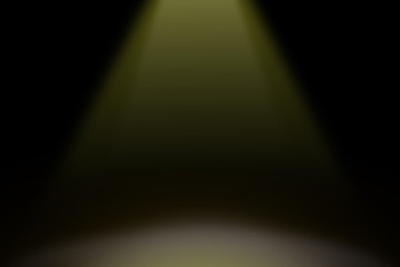 Background with a yellow beam shining into the ground. Product background. The yellow beam creates a distinctive look.