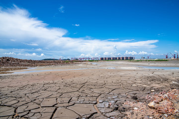 Jiwei Fish Pond on Longxue Island, Nansha District, Guangzhou, China