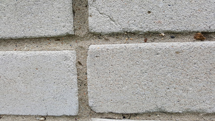 close-up photo of white sand-lime brick for texture or background