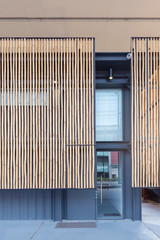 Entrance of modern architecture. Building abstract background