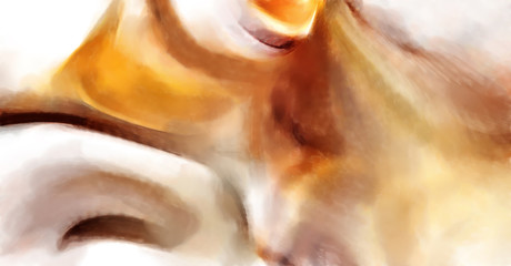 Modern art. Colorful contemporary artwork. Color strokes of paint. Brushstrokes on abstract background. Brush painting.