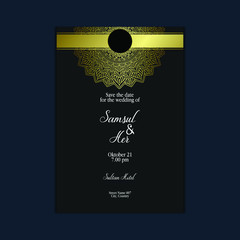 Mandala template with elegant, classic elements. Great for invitation, flyer, menu, brochure, background Premium Vector