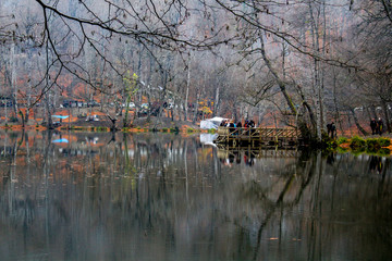 Mesmerizing fall season in Yedigoller lake located in Turkey
