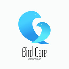 Bird Care Vector Logo Design for Icon, Symbol, Product, Business, and Company Logo