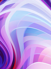 Fluid abstract background with colorful gradient. 2D illustration of modern movement.