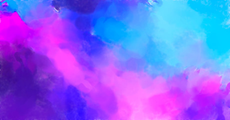 Contemporary art. Hand made painting. Modern artwork. Painting with brushstrokes of watercolor on surface. 2d illustration. Artistic background image. Abstract painting on canvas. Colorful texture.