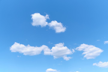Natural Blue Sky Background With Clouds. Cloudscape