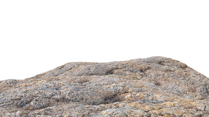 rocky cliff isolated on white background, edge of the mountain - obrazy, fototapety, plakaty