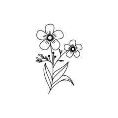 flower vector collection. Free Vectors
Background.Line logo flowers.