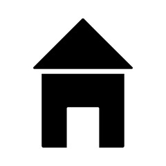 home facade silhouette style icon