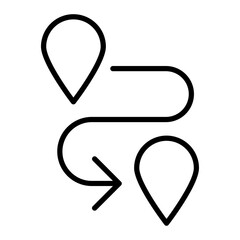 Fototapeta premium Travel route icon