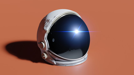 astronaut helmet on stage background © dottedyeti