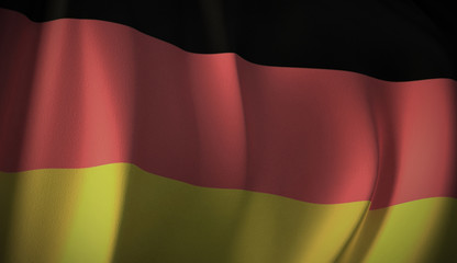 Flag of Germany. 3D rendering of flag background of European countries. National Flag Series Illustration.
