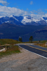 Naklejka premium mountain road in the mountains Beartooth Highway