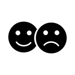 Fototapeta premium emojis faces silhouette style icon