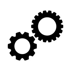 gears machine silhouettes style icons