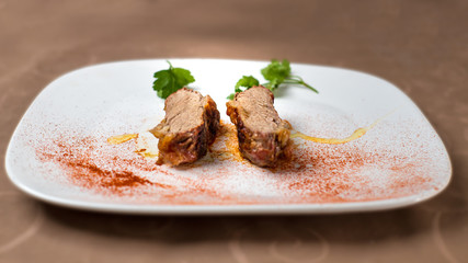 roast meat food, gastronomy