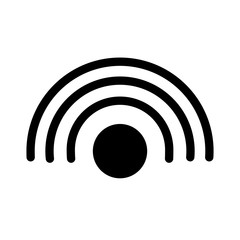 wifi signal silhouette style icon