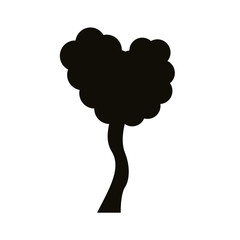 branched tree silhouette style icon