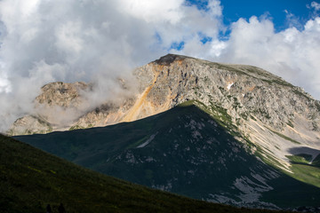 Summer landscapes of the Caucasus mountains in Russia