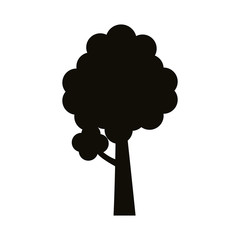 branched tree silhouette style icon