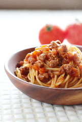 ボロネーゼのミートソースパスタ