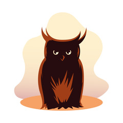 Halloween owl cartoon vector design