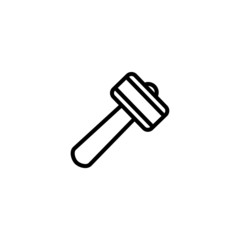 hammer thin icon isolated on white background, simple line icon for your work.