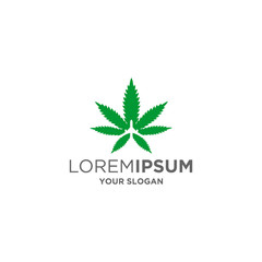 flaying cannabis logo vector