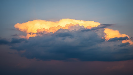 Dramatic clouds in the sky over Burgenland