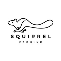 squirrel logo vector icon illustration