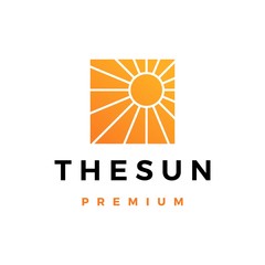 sun logo vector icon illustration