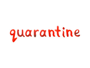 Watercolor lettering on theme of quarantine, self-isolation times and coronavirus prevention. Phrase for social networks, flyers, stickers, typography poster