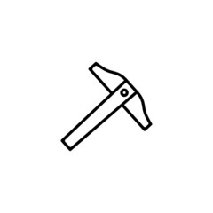 ruler thin icon isolated on white background, simple line icon for your work.