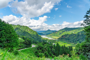 Fototapeta premium 【福島県 会津】山に囲まれた只見湖