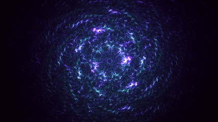 3D rendering abstract multicolor fractal light background