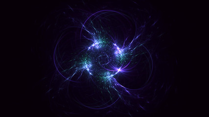 Naklejka premium 3D rendering abstract multicolor fractal light background