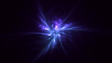 Fototapeta premium 3D rendering abstract multicolor fractal light background