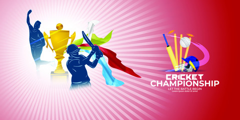 VECTOR ILLUSTRATION FOR CRICKET CHAMPIONSHIP