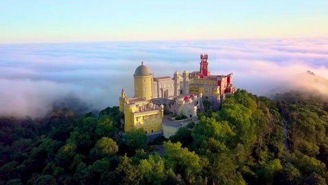 Sintra Pena palace 2 by drone