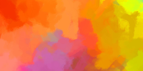 Obraz premium Abstract background of colorful brush strokes. Brushed vibrant wallpaper. Painted artistic creation. Unique and creative illustration. Brush stroked painting. Wall art.