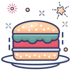 
Hamburger icon design, fast food concept 
