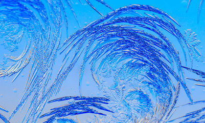 Natural pattern on glass at dawn of the sun.