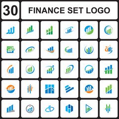 financial set logo , business set logo