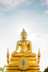 Gold statue of Buddha in Phuket, Thailand