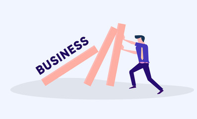 The economic crisis. Red arrows fall to the ground, indicating the economic recession that will occur in 2020