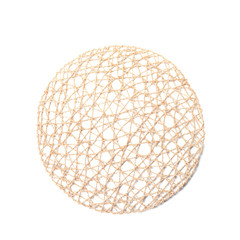 Wicker mat on white background