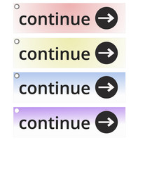 Modern set of colorful free Continue Buttons.