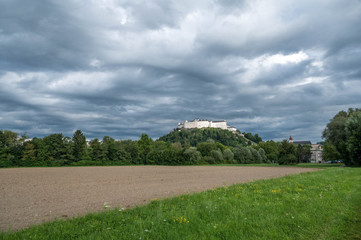 foretress with clouds and sky