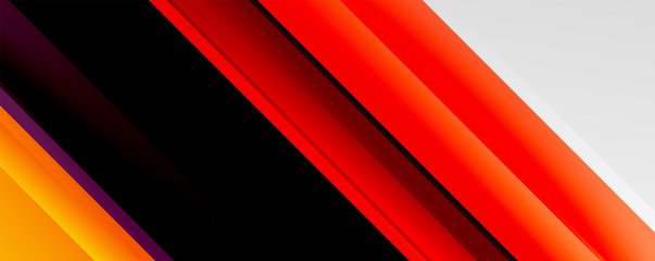 Geometric abstract backgrounds with shadow lines, modern forms, rectangles, squares and fluid gradients. Bright colorful stripes cool backdrops